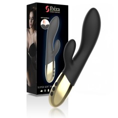 Vibrator iepuras cu stimulare clitoris si punct G Ibiza SUPERSOFT foto