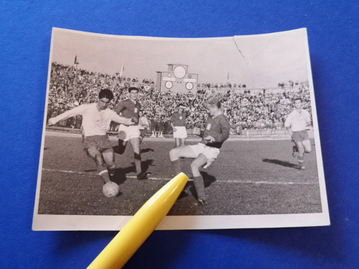 Foto meci fotbal ROMANIA - Lotul Olimpic CEHOSLOVACIA (anul 1962)