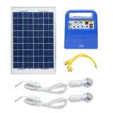 Sistem solar fotovoltaic PNI GreenHouse H01 30W cu acumulator 12V/7Ah, USB/Radio/MP3, 2 becuri LED