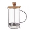 French press din Sticla Termorezistenta, Bambus si Inox, 1000 ml