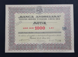 Actiune 1942 Banca Andreiana , Rasinari , titlu , actiuni , actie