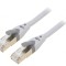 Patch Cord Gri S/FTP Cat 6a 0,5m Cupru Aurit