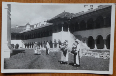 3 foto originale J. Fischer , tip carte postala , Manastirea Horezu , Valcea foto