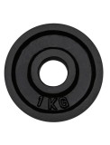Disc greutate DHS din fonta 1 kg, negru, pentru bara 30 mm