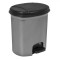 Coș de Gunoi Baie, Model Pedală, Culoare Antracit-Negru, Capacitate 7L, Material Plastic