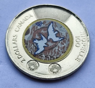 127. Moneda Canada 2 dollars 2023 (100th Anniversary of the Birth of Jean Paul Riopelle - Color) foto