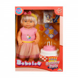 Set papusa Bebelou cu fusta roz, Dollz n More, 40 cm