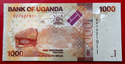 Uganda 1000 Shillings 2021 UNC necirculata ** foto