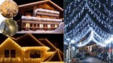 Cumpara ieftin Perdea luminoasa turturi inegali de exterior, instalatii luminoase exterior turturi cu flash, 7 m lungime, iluminat festiv stradal Craciun/case/hotel