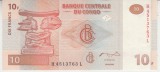 B11 - Bancnota foarte veche - Congo - 10 franci - 2003