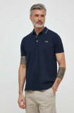 Paul&amp;Shark polo de bumbac culoarea albastru marin, neted, 24411274