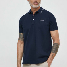 Paul&Shark polo de bumbac culoarea albastru marin, neted, 24411274