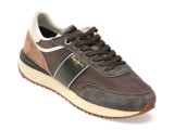 Pantofi sport PEPE JEANS maro, MS60008, din material textil si piele naturala