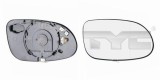 Sticla oglinda exterioara stanga TYC Mercedes A-Class W168, CLK C208 A208 si SLK R170 192004, asferica, incalzita, numai pentru oglinda OE,