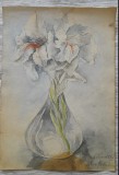 Cumpara ieftin 1957 Acuarelă Aglaia Rosei Rădulescu, semnată / 30 x 20