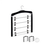 Umerase fuste/pantaloni, Lemn, Negru 3 bucati