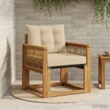 vidaXL Canapea Medie pentru Exterior Lemn Solid de Acacia natural 3438877