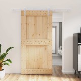 Cumpara ieftin Usa glisanta Natural si Alb 100 x 210 cm Lemn de Pin Solid