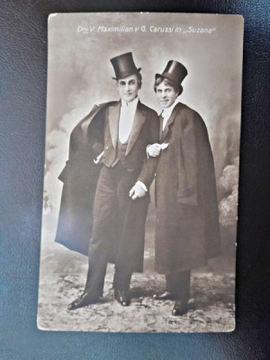 Carte postala, V. Maximilian si G. Carussi in Suzana, inceput de secol XX foto