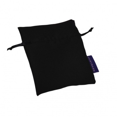 Saculet Satinat pentru Depozitare FairyGasm, Negru, Small, 12x10 cm foto