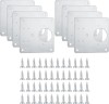 Set 8 accesorii pentru balama, JENUOS&reg;, Cu suruburi, 90 x 90 mm, Inox, Argintiu