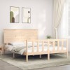 VidaXL Cadru de pat cu tăblie, king size, lemn masiv 3193406