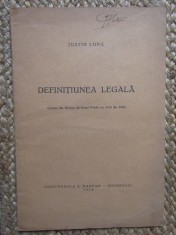JUSTIN LUPU - DEFINITIUNEA LEGALA foto