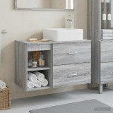 Cumpara ieftin Set dulap baie 2 buc. Sonoma gri 83 x 35 x 80 cm Lemn prelucrat