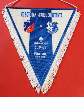 Fanion (protocol-oficial) meci fotbal FC BOTOSANI-FARUL CONSTANTA (Play-OUT etapa a 2-a sezonul 2024-2025) foto