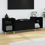 Comodă TV, negru, 160x35x55 cm, lemn prelucrat, vidaXL