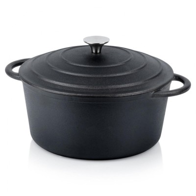 Cratita fonta cu capac 26cm, 5lit Handy KitchenServ foto