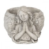 Ghiveci de flori din ceramica gri 19x17x14 cm