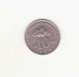 Malayesia 10 sen 1991 -KM# 51, Sch&ouml;n# 93, Asia, Cupru-Nichel