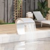 Fantana cascada piscina gradina vidaXL 45x30x60cm inox argintiu