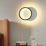 Aplica LED SMALON 27W, 2 Cercuri, lumina Rece/Calda/Neutra, Alb Negru ModernLight Concept