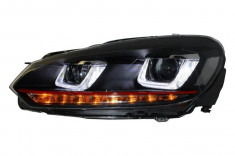 Ansamblu Bara Fata compatibil cu VW Golf VI 6 (2008-2013) cu Faruri LED Golf 7 U Design cSemnal Dinamic GTI Look 1 foto