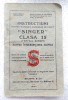 Carnet instructiuni Singer 15 Anul 1927