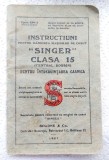 Carnet instructiuni Singer 15 Anul 1927