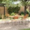 vidaXL Setdediningpentrugrădină 7 pcs Maro Lemn de tec masiv 3334784