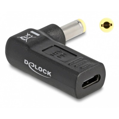 Adaptor de alimentare, Delock, USB-C, Negru foto