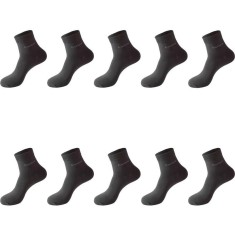 Set 10 perechi de sosete pentru barbati, SS025, Gri inchis, marime universala (39-43)