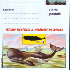 Romania - Intreg postal CP necirculat 2001- Istoria ilust. a vanatorii de balene