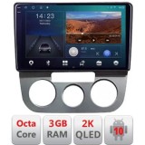 Navigatie VW Golf 5 2004-2010 clima manuala Android ecran Qled 2K Octa Core 3+32 carplay android auto KIT-golf5-manual+EDT-E310v3v3-2K CarStore Techno