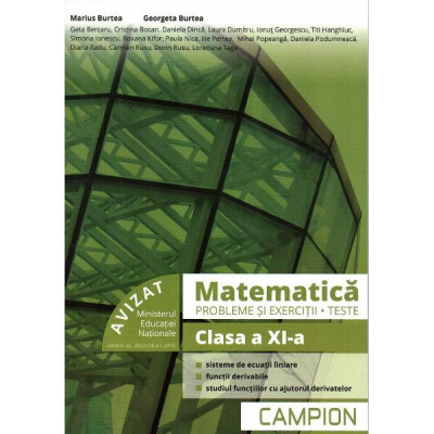 Matematica probleme si exercitii, teste, clasa a XI-a semestrul II. Profil tehnic, autor Marius Burtea foto