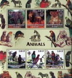 REPUBLiCA CONGO-PASARI,FELINE, ELEFANTI-1 COALA MICA- DANTELATA- MNH**-RDC 030