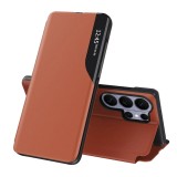 Husa Samsung Galaxy S26 Ultra Eco Leather View flip tip carte, portocaliu