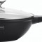 Royalty Line Tigaie wok cu interior marmorat cu capac 28 cm, 3.7 litri