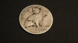 Belgia - 50 cents 1901 - ag., Europa, Argint