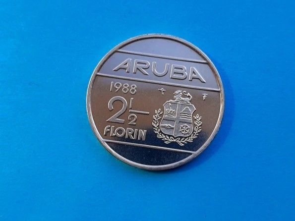 2 1/2 Florin 1988 Aruba-BU-din blister-RAR