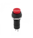 Intrerupator OFF-ON rosu prin apasare cu retinere rotund 1A 230VAC, Oem